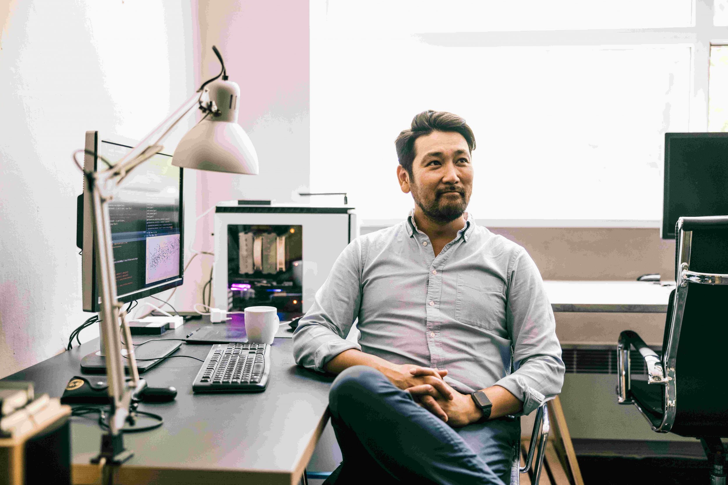 Image Developer at desk