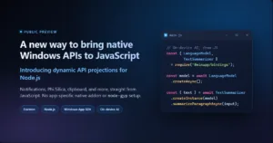 Dynamic Windows Runtime APIs for Node.JS