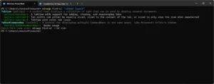 Image of terminal output for find-ui command.