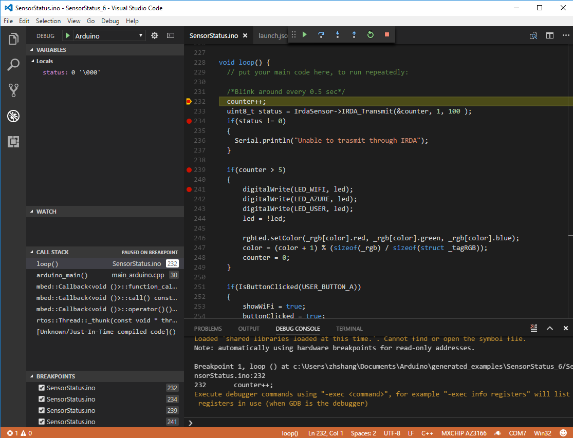 Visual code компилятор. Отладчик в Visual Studio code. Ide Visual Studio code. Microsoft Visual Studio Debugger. Visual Studio Arduino.