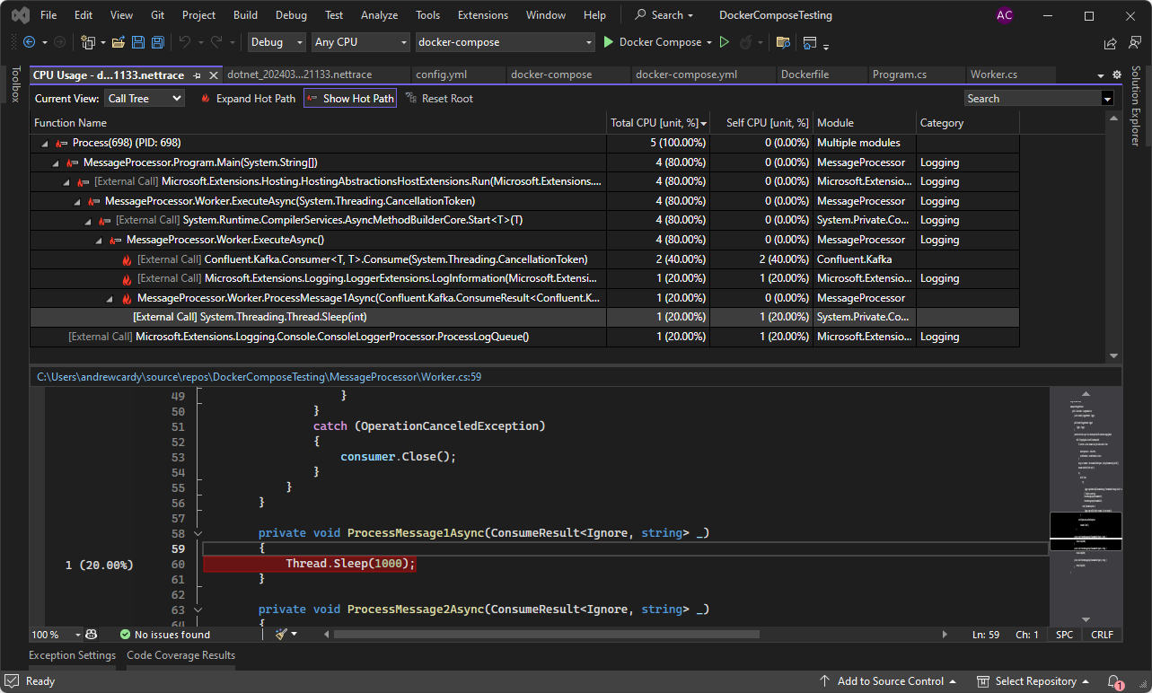 Profiling tools in Visual Studio.