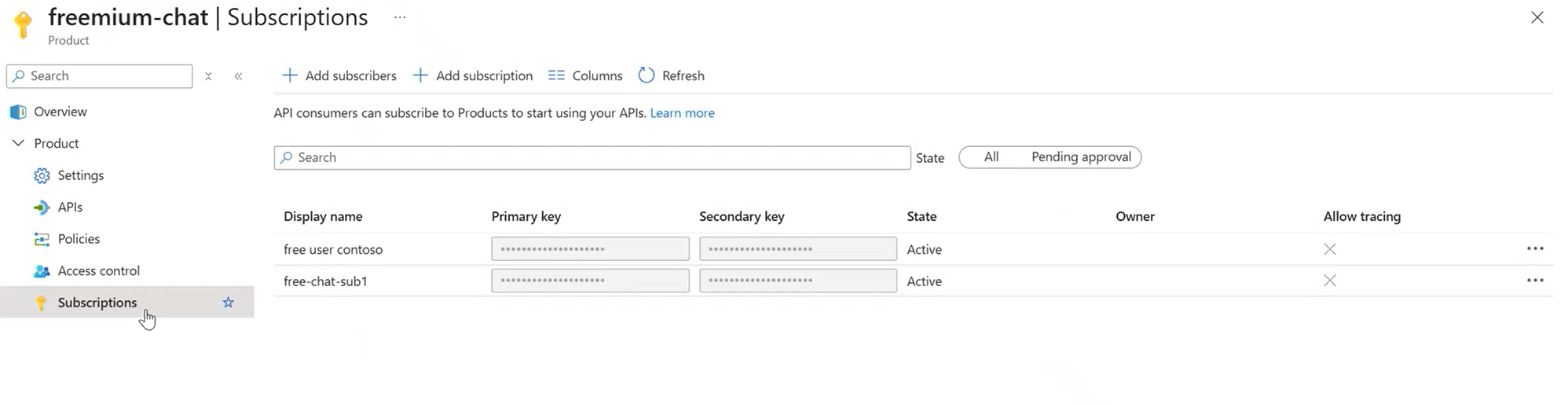 APIM-Product-Subscriptions