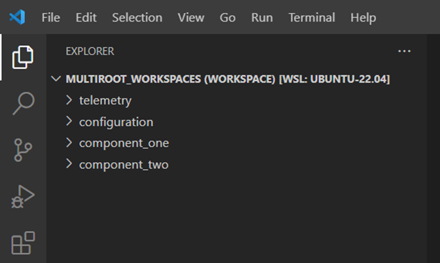 An example multi root workspace