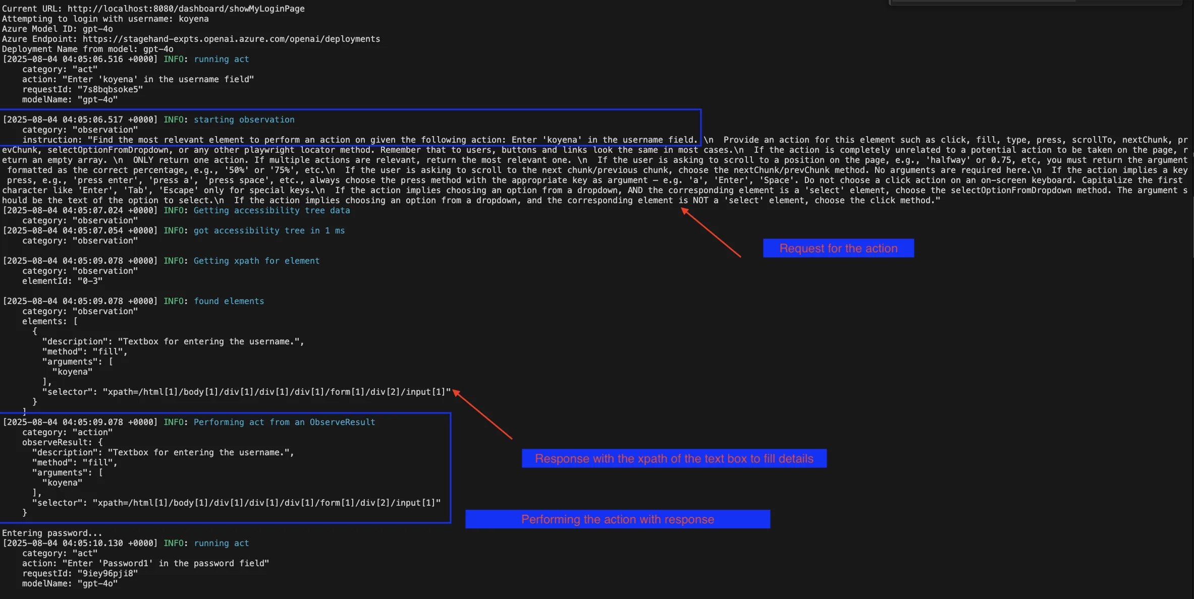 Stagehand act and observe
