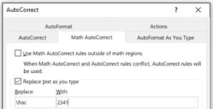 Image MathAutoCorrect