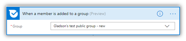 Screenshot of when a member is added to a group