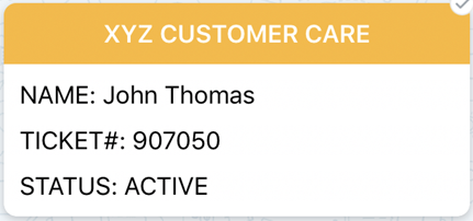 screenshot of new ticket