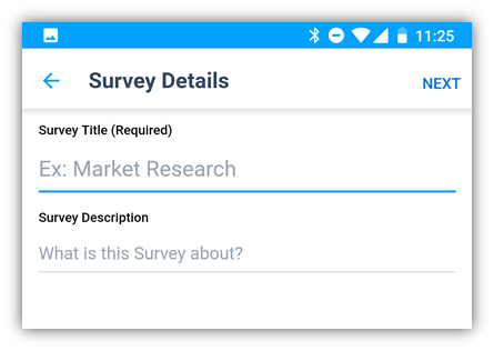 digram of survey creation view