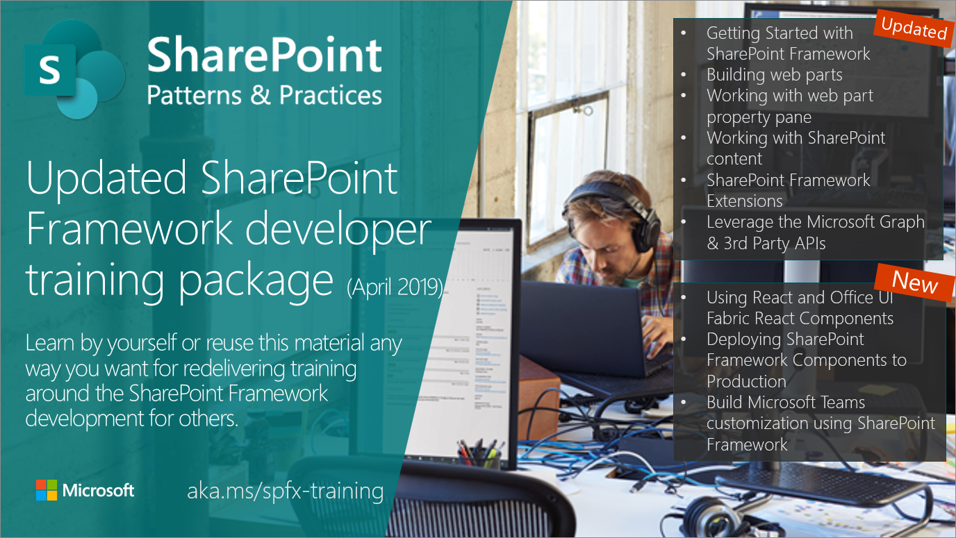 Updated SharePoint Framework developer training package (April 2019)!