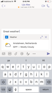 messaging extension response