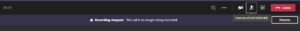 Policy-Based Recording Banner Text for when Recording is Stopped