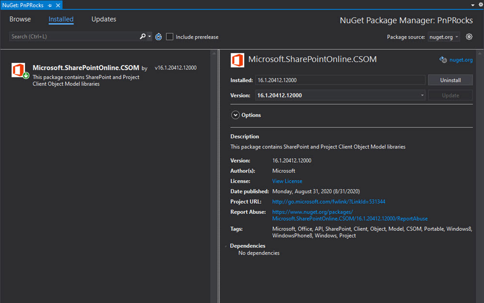 CSOM NuGet Package