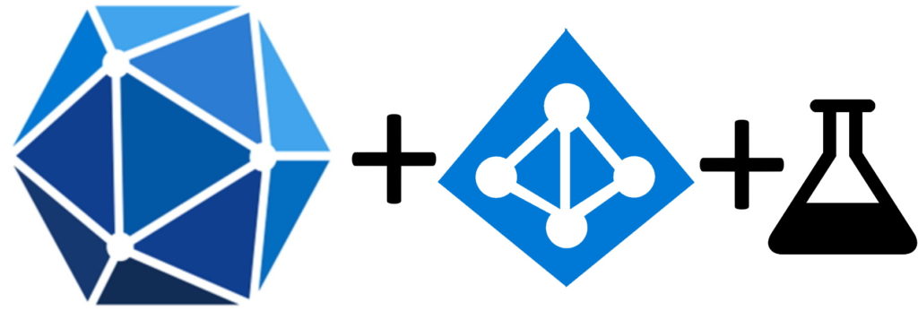 Logos for Microsoft Graph, Azure AD, and testing beaker