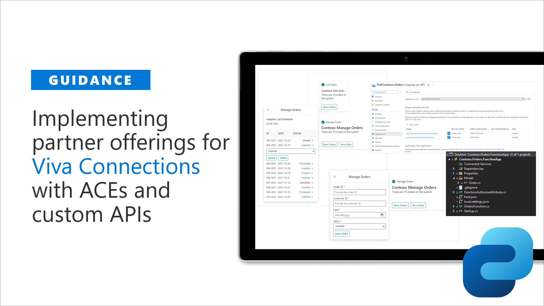 Guidance for implementing partner offerings for Viva Connections with ACEs and custom APIs