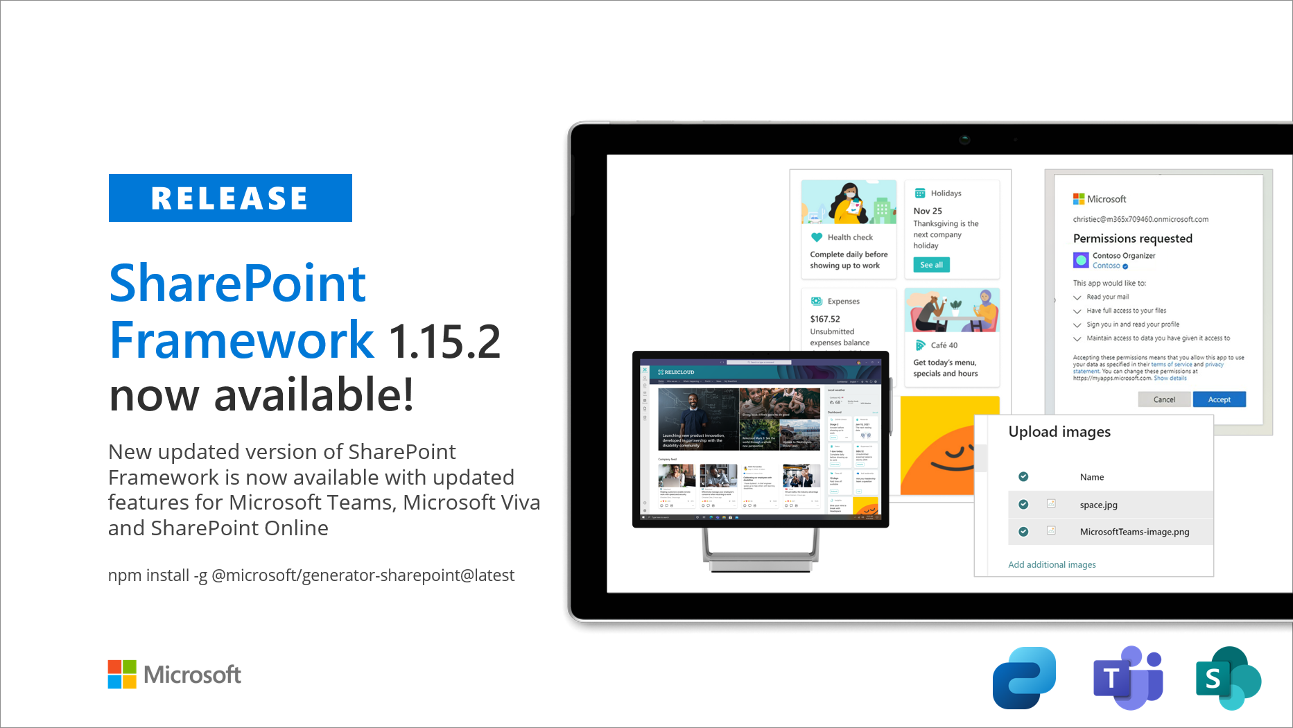 Announcing SharePoint Framework 1.15.2 with updates for Viva Connections, Microsoft Teams and SharePoint