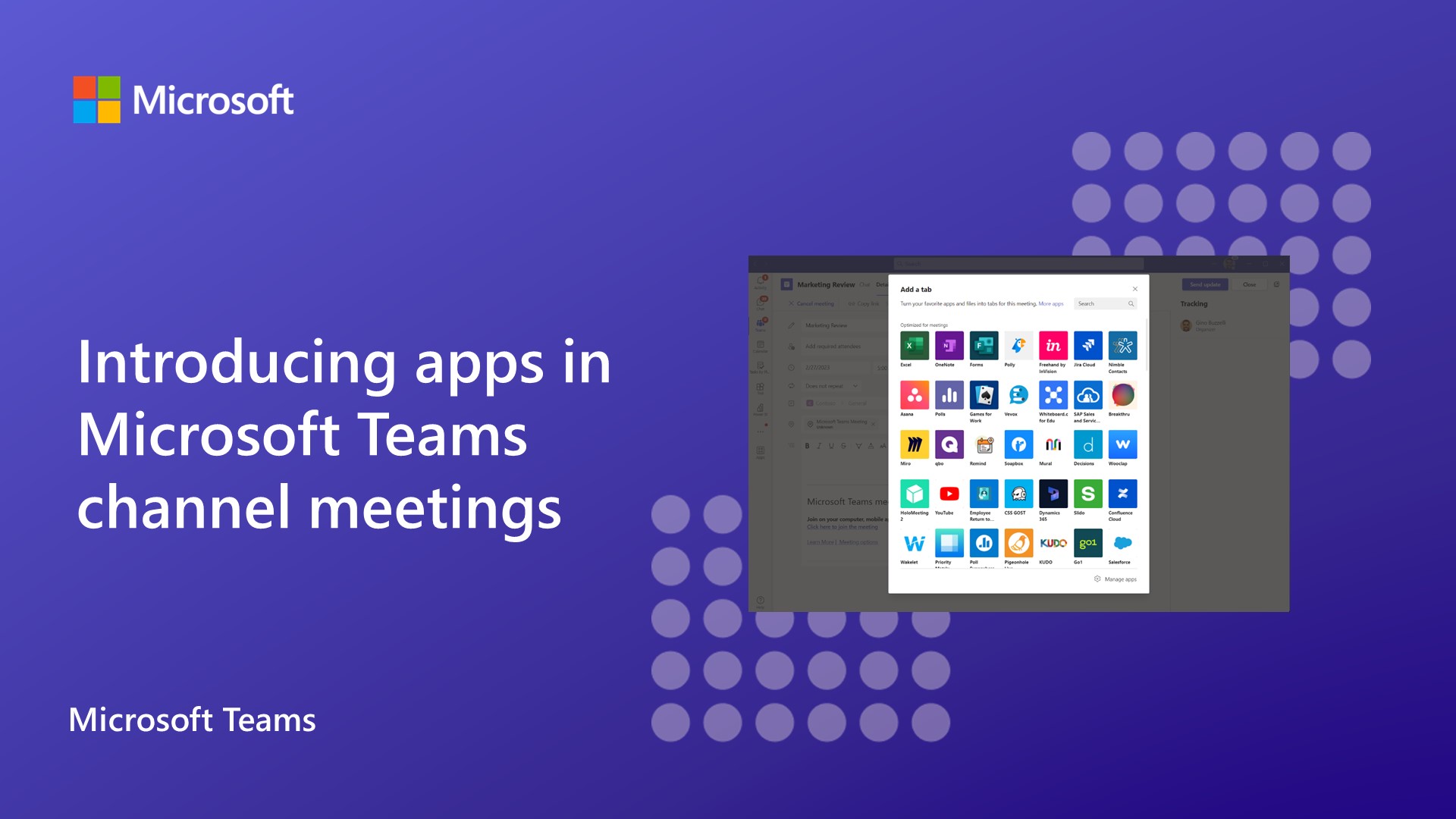 Introducing apps in Microsoft Teams channel meetings general availability