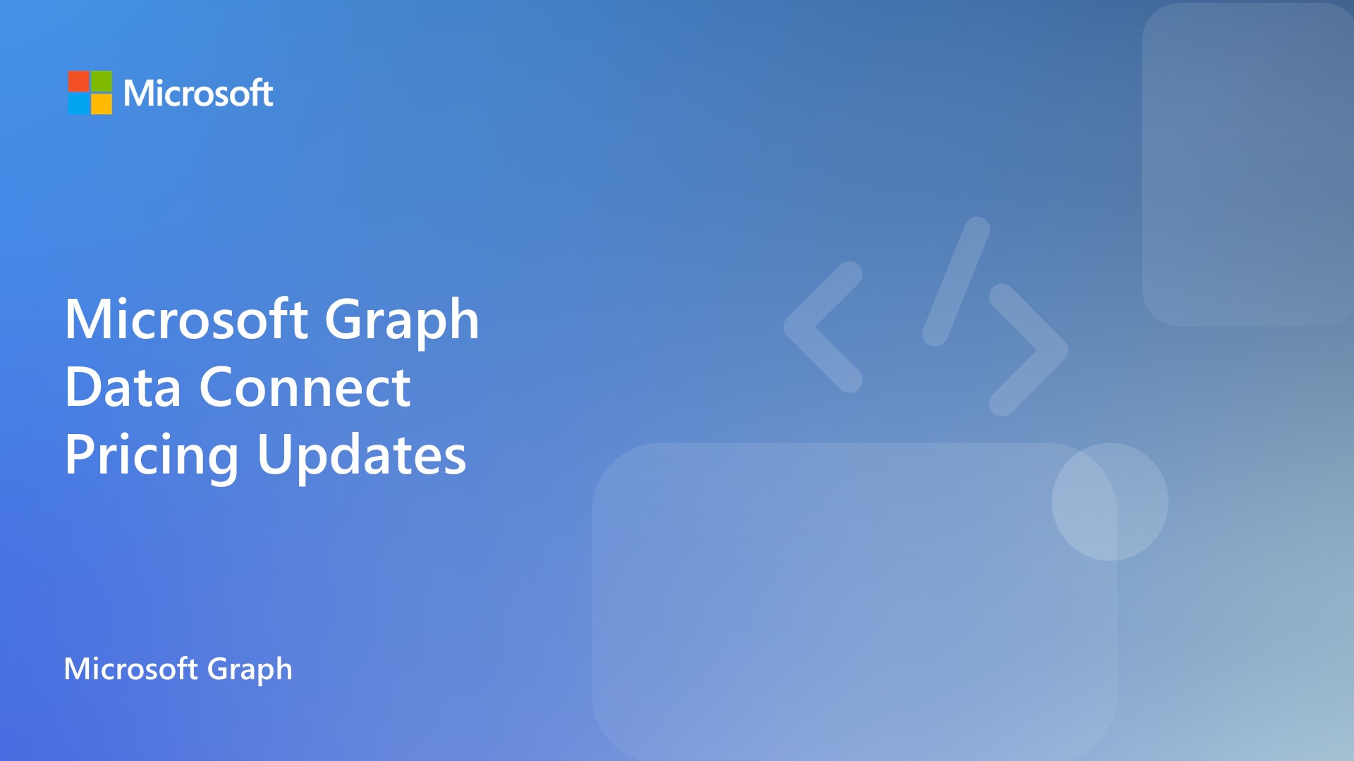 Microsoft Graph Data Connect pricing updates 