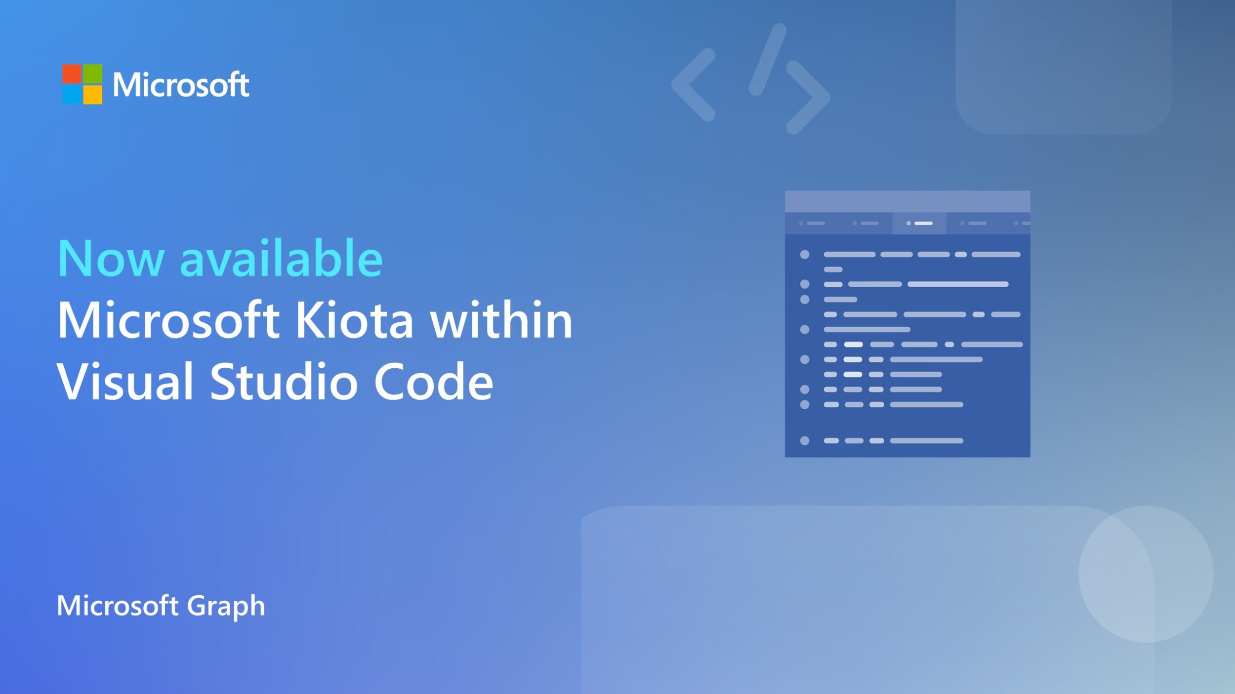 We are happy to announce that Microsoft Kiota, our code generator for REST HTTP APIs described by OpenAPI, is now available on Visual Studio Code as a