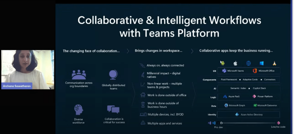 Collaborative and intelligent workflows with Teams platform