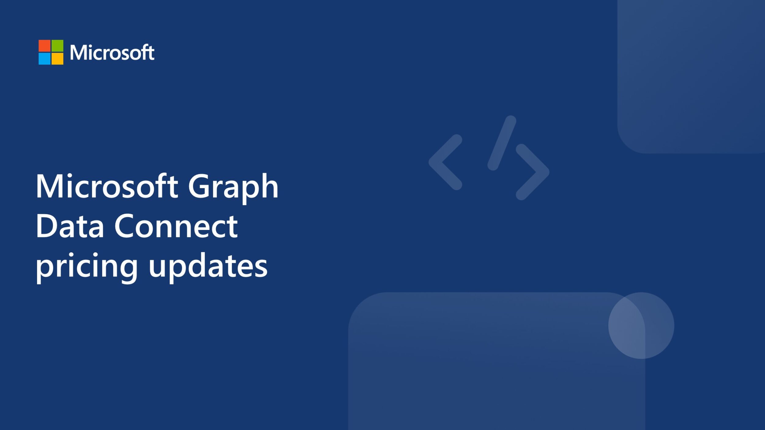 Microsoft Graph Data Connect pricing updates