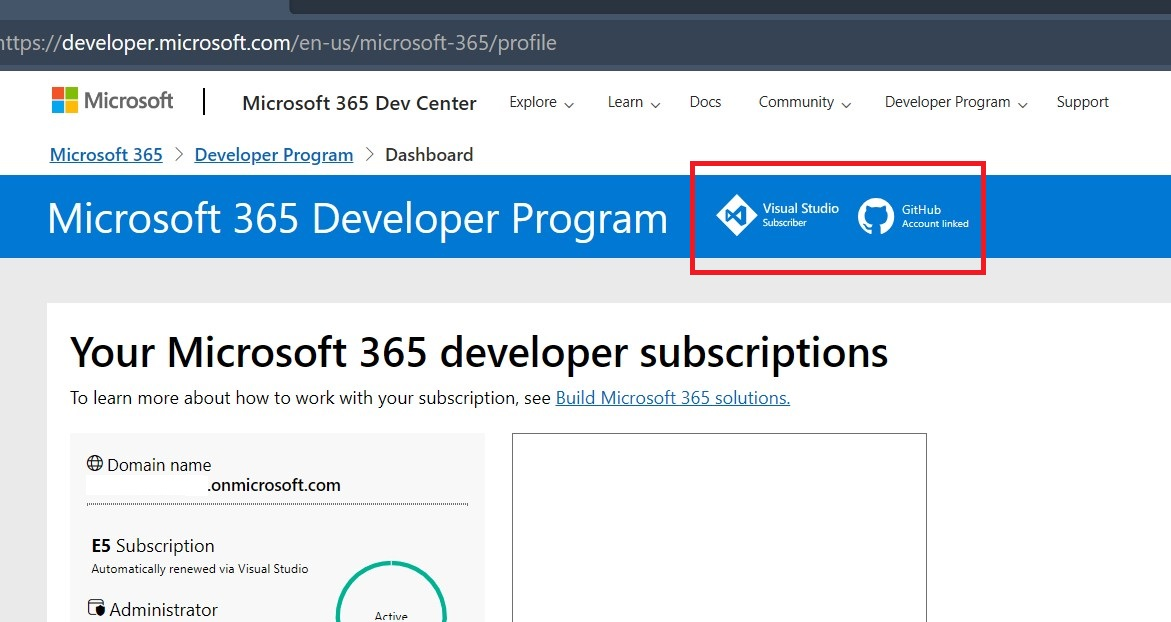 A screenshot shows a member profile associated with Visual Studio and GitHub
