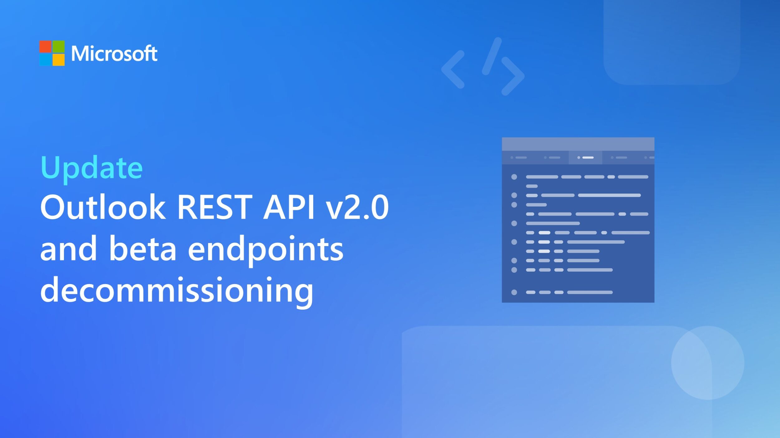 Outlook REST API v2.0 and beta endpoints decommissioning update