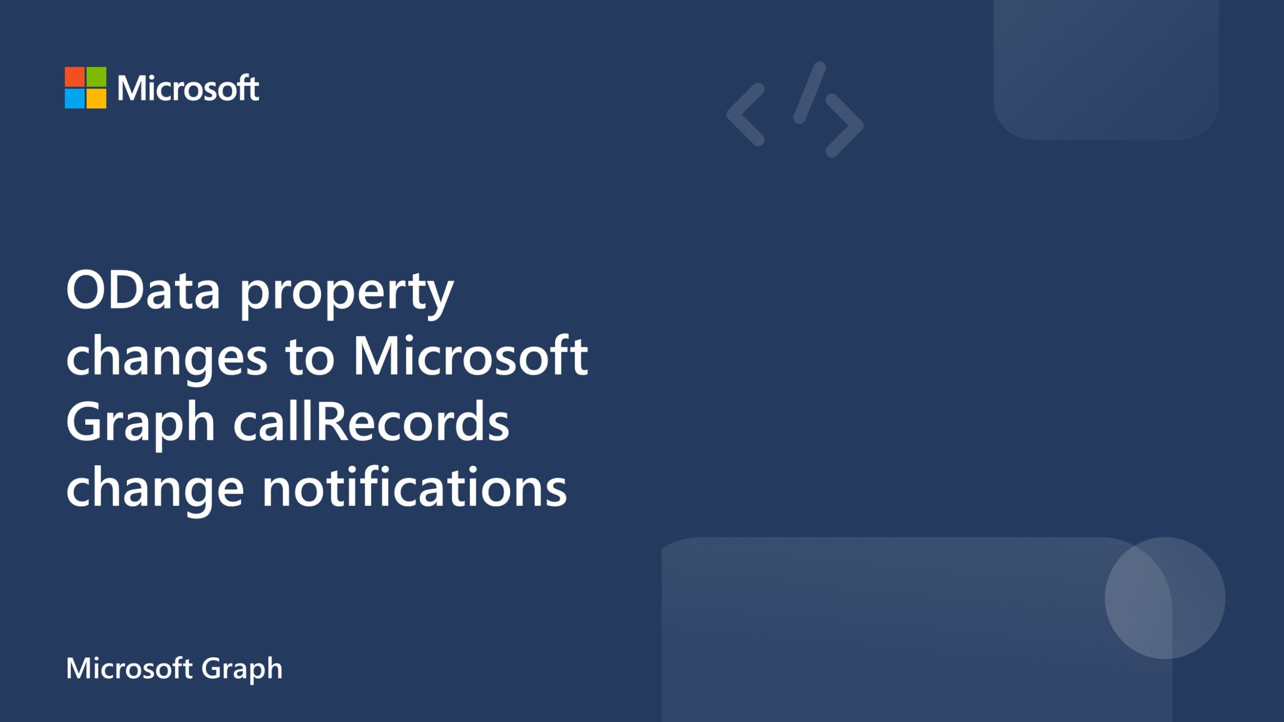 OData property changes to Microsoft Graph callRecords change notifications