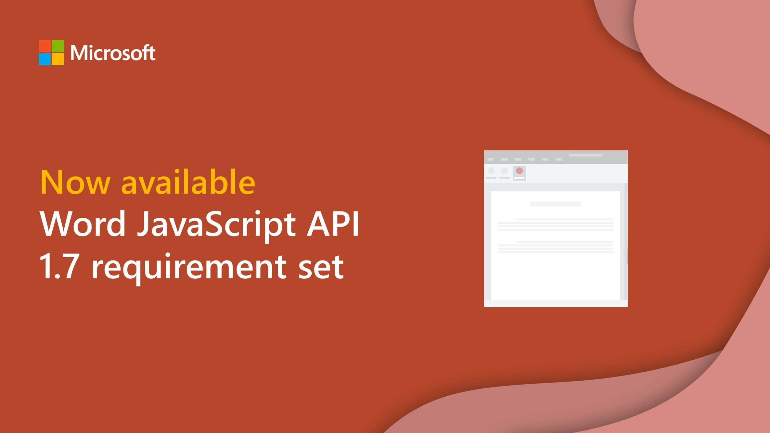 Word JavaScript API 1.7 requirement set now available