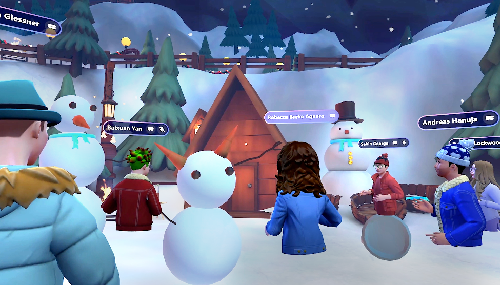 A group of people in a video game Description automatically generated