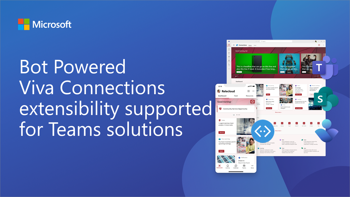 Bot Powered Viva Connections extensibility supported for Teams Solutions