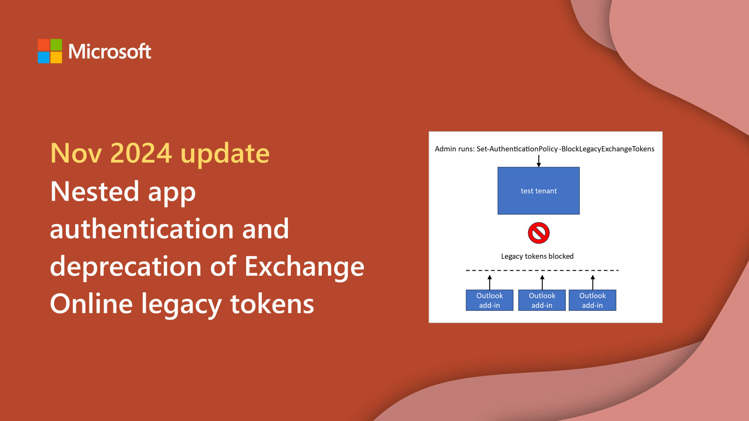 Update on nested app authentication and deprecation of Exchange Online legacy tokens