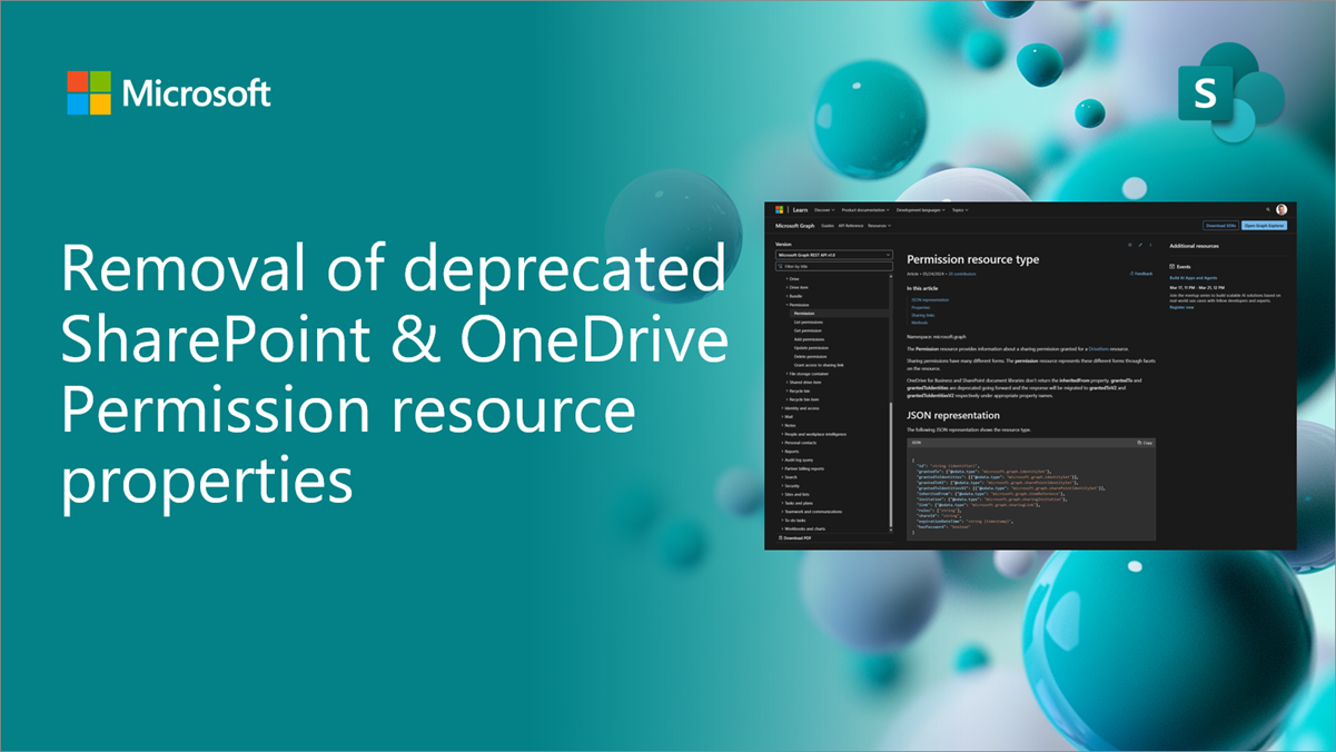 Removal of Deprecated SharePoint & OneDrive Permission Resource Properties