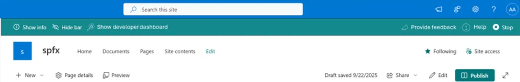 spfx roadmap 2025 october roadmap developer toolbar image