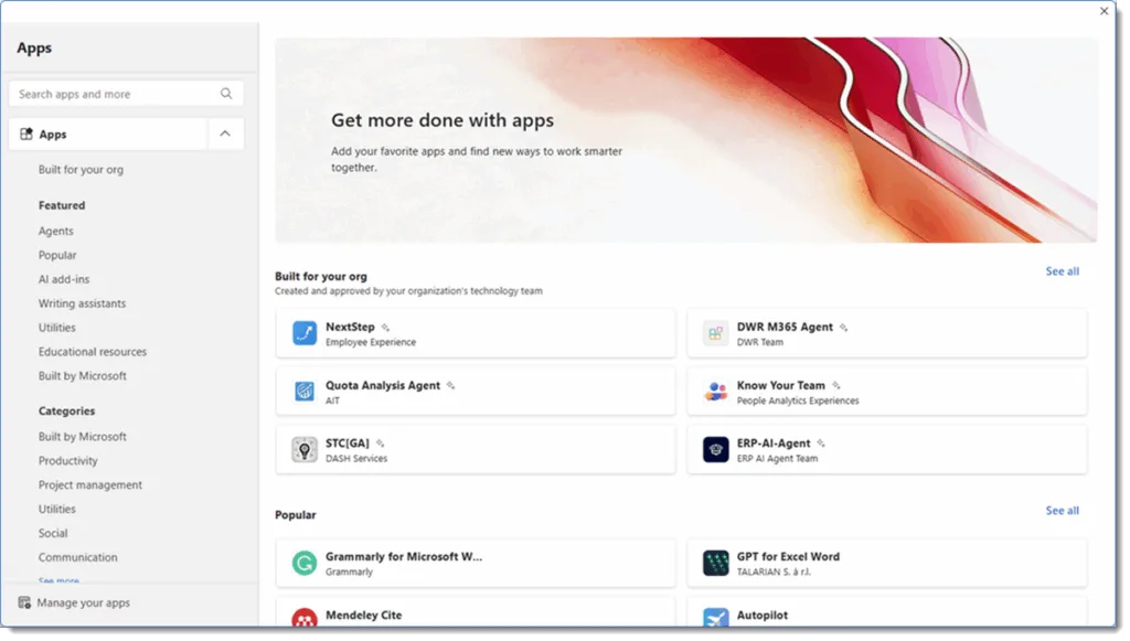 New Office Add-ins and Copilot Agents store