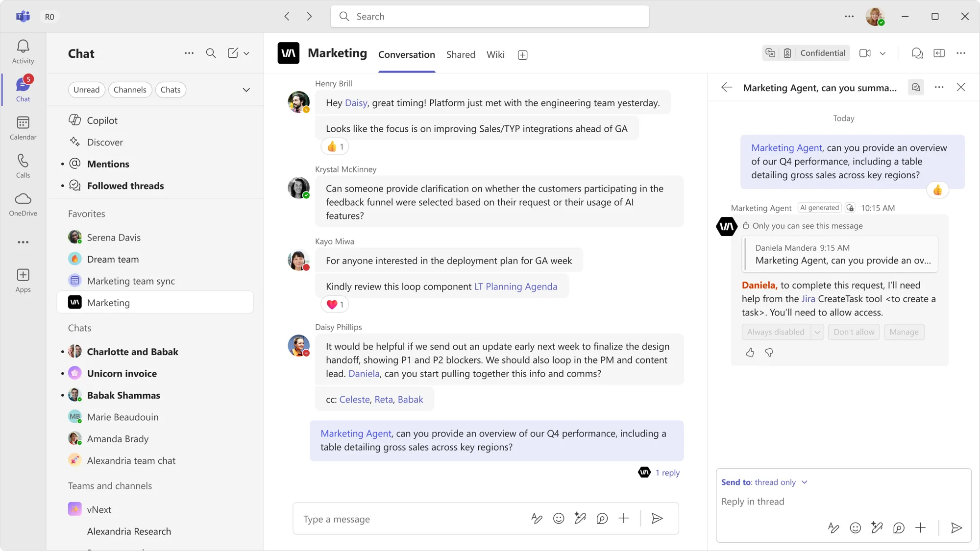 Build collaborative agents where work happens