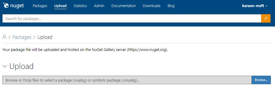 nuget.org upload