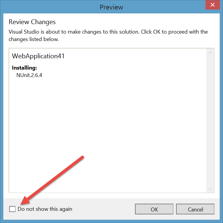 Location of checkbox to hide preview window