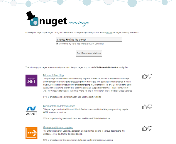 NuGet Concierge screenshot