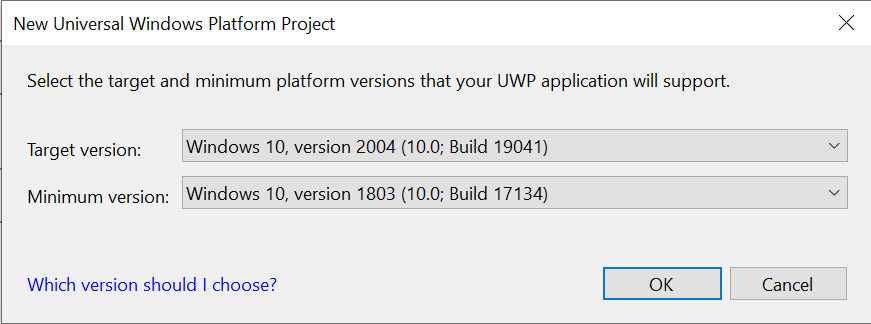 New WinUI Desktop App SDK Selection
