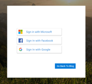 Sign in to WordPress using a Microsoft, Facebook, or Google account.