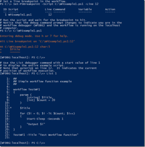 Windows PowerShell Script Workflow Debugging - PowerShell Team
