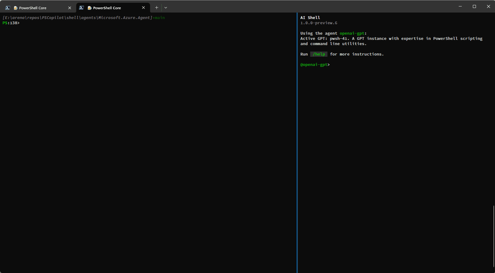 Getting content from the screen ran before AI Shell starts to get assistance
