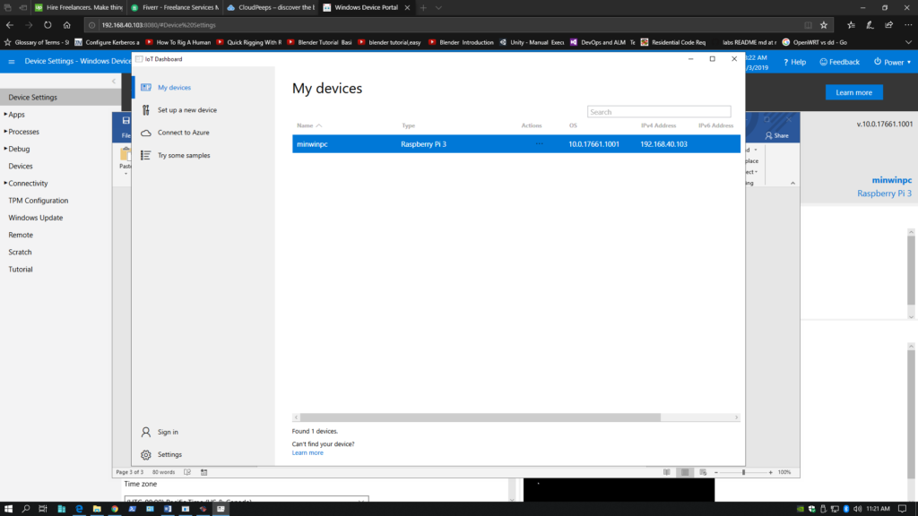Getting Started with Windows 10 IoT Core & Raspberry Pi 3B+ Developer