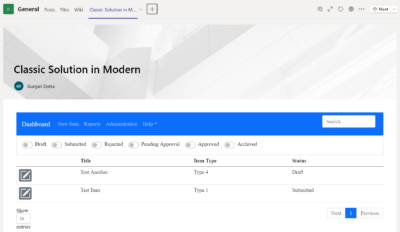 How to Surface a Classic Solution in a Modern Page