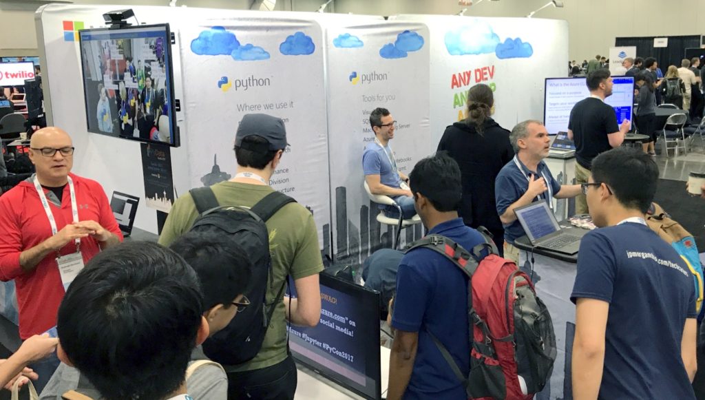 The Microsoft booth at PyCon US 2017