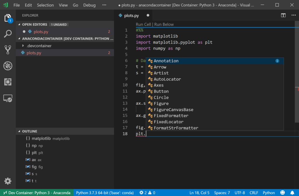 visual studio code python set interactive python window