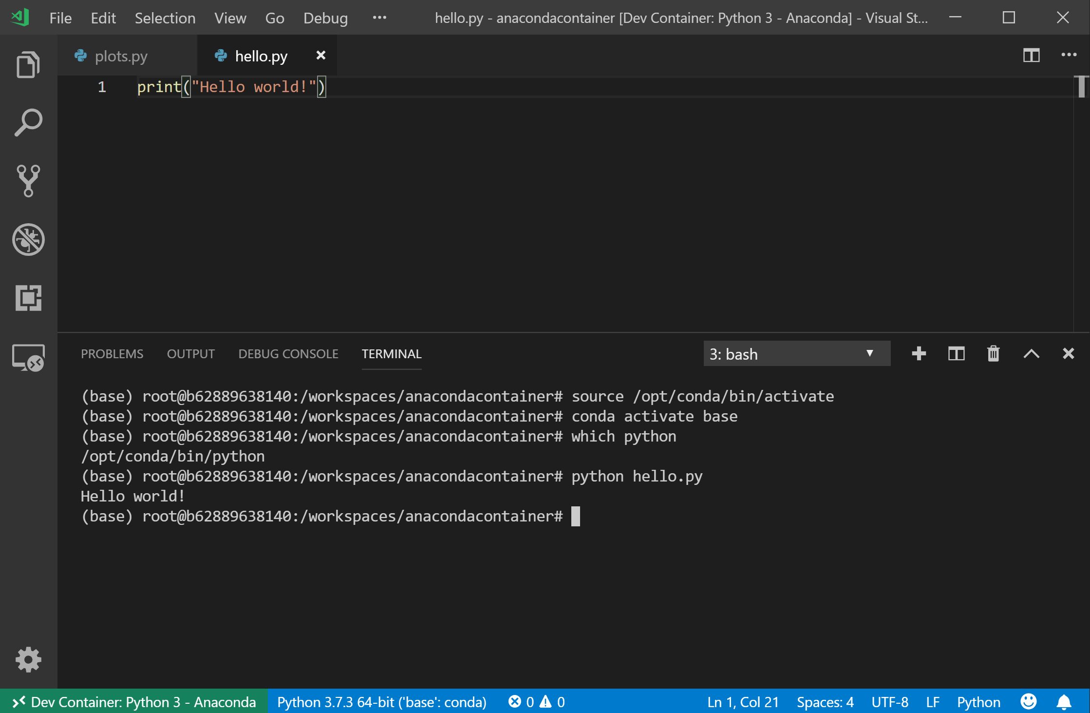 how to run python in visual studio code