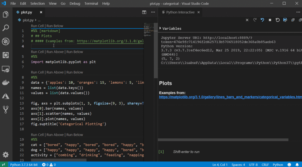 visual studio code install python package