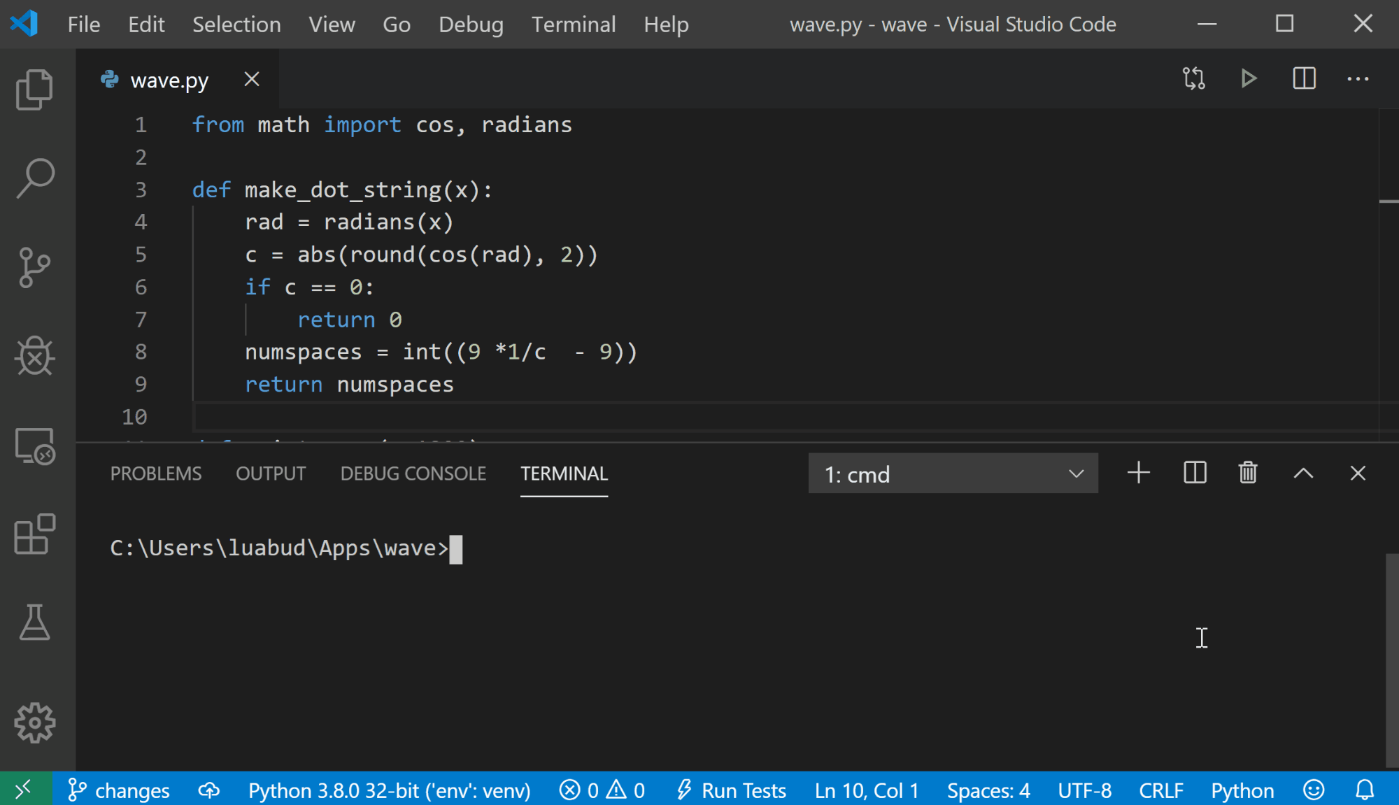 Environment activated in VS Code terminal when Python extension loads