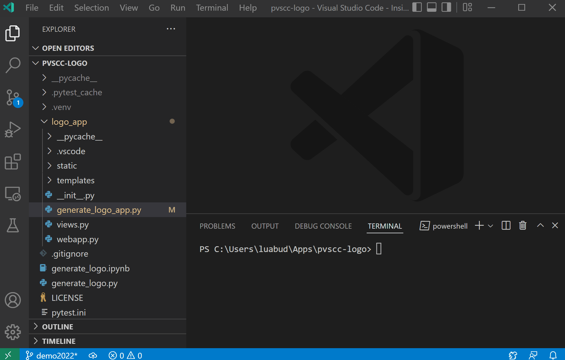Pylint errors and warnings being displayed on Python code in Visual Studio Code.